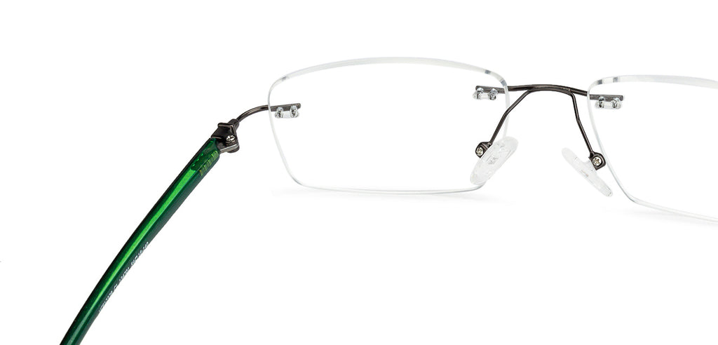 Rimless Eyeglasses-Frame Rectangle--EG Rimless Eyeglasses-Frame Rectangle--EG