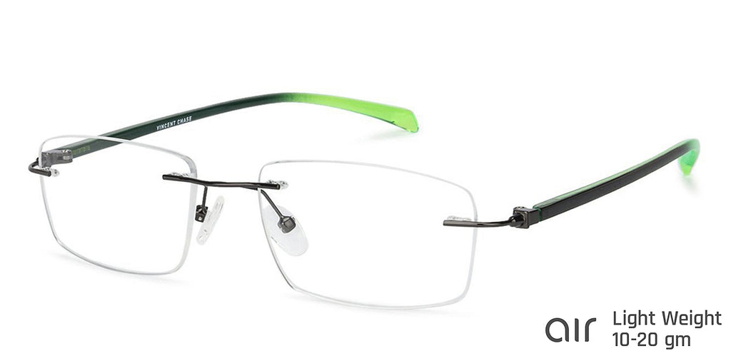 Rimless Eyeglasses-Frame Rectangle--EG Rimless Eyeglasses-Frame Rectangle--EG