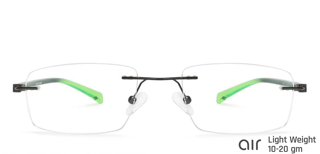Rimless Eyeglasses-Frame Rectangle--EG Rimless Eyeglasses-Frame Rectangle--EG