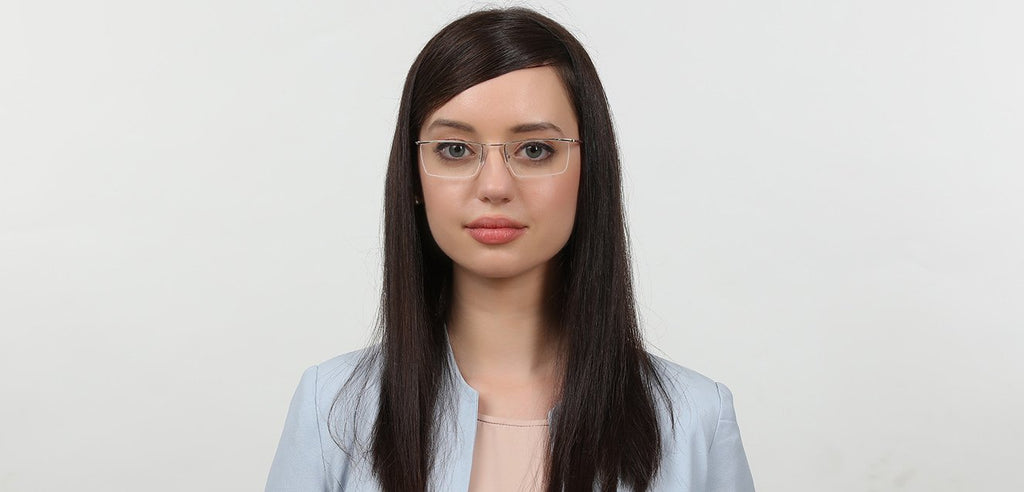 Half Rim Eyeglasses-Frame Rectangle--EG Half Rim Eyeglasses-Frame Rectangle--EG