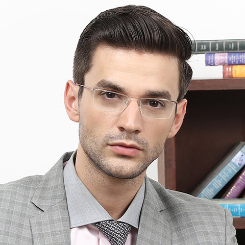 Half Rim Eyeglasses-Frame Rectangle--EG Half Rim Eyeglasses-Frame Rectangle--EG