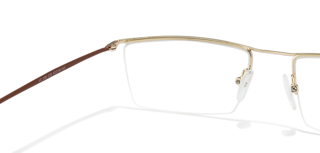 Half Rim Eyeglasses-Frame Rectangle--EG Half Rim Eyeglasses-Frame Rectangle--EG