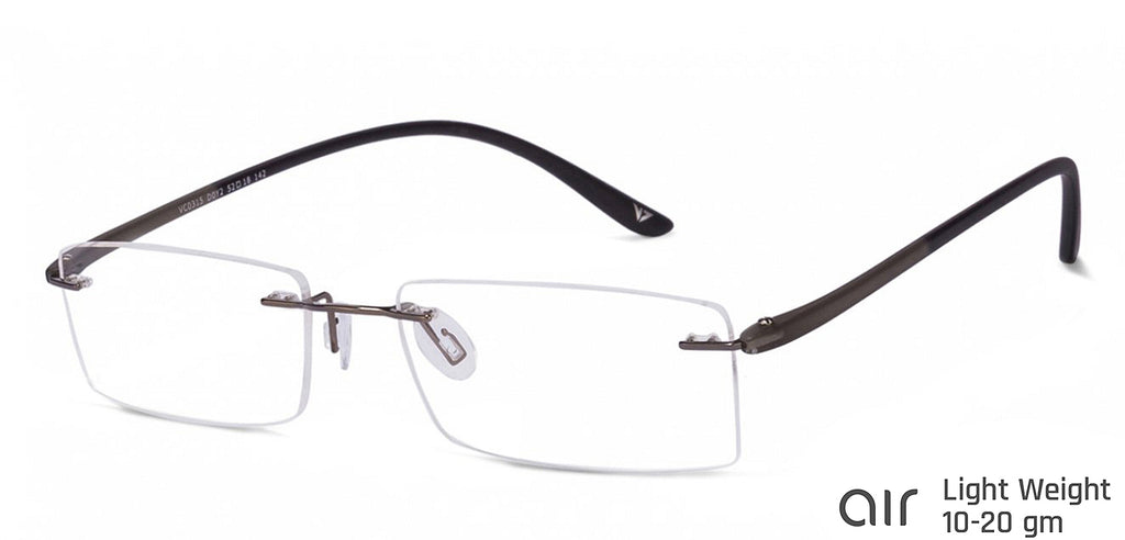 Rimless Eyeglasses-Frame Rectangle--EG Rimless Eyeglasses-Frame Rectangle--EG