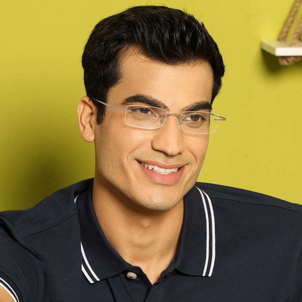 Rimless Eyeglasses-Frame Rectangle--EG Rimless Eyeglasses-Frame Rectangle--EG