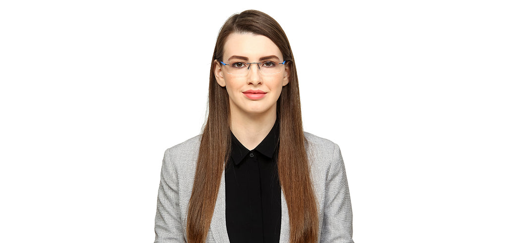 Rimless Eyeglasses-Frame Rectangle--EG Rimless Eyeglasses-Frame Rectangle--EG