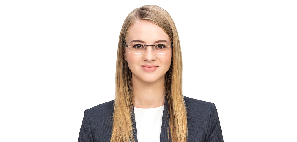 Rimless Eyeglasses-Frame Rectangle--EG Rimless Eyeglasses-Frame Rectangle--EG