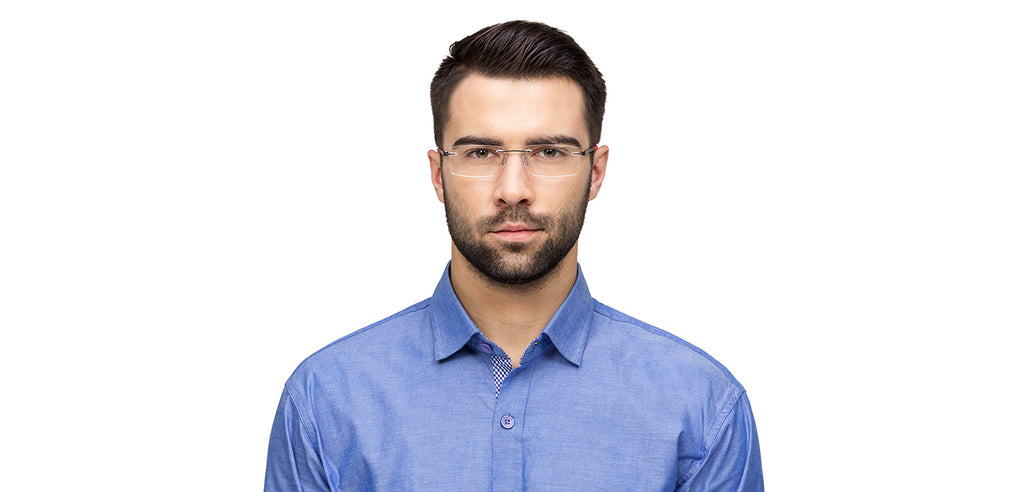 Rimless Eyeglasses-Frame Rectangle--EG Rimless Eyeglasses-Frame Rectangle--EG