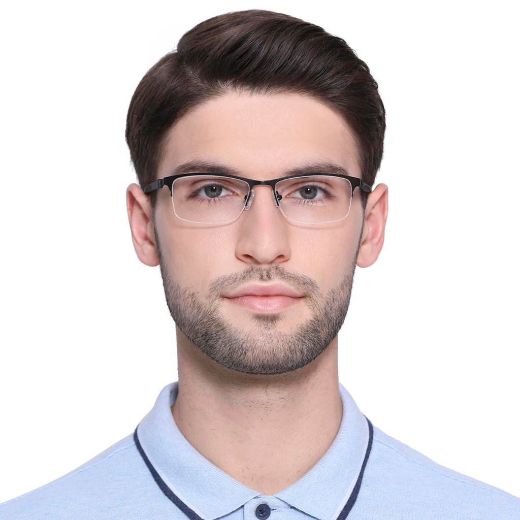 Half Rim Eyeglasses-Frame Rectangle--EG Half Rim Eyeglasses-Frame Rectangle--EG