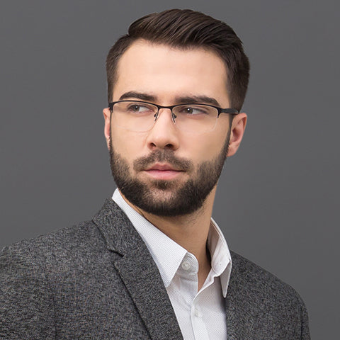 Half Rim Eyeglasses-Frame Rectangle--EG Half Rim Eyeglasses-Frame Rectangle--EG