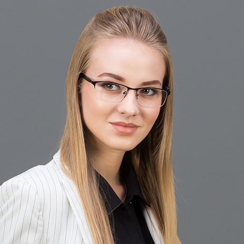 Half Rim Eyeglasses-Frame Rectangle--EG Half Rim Eyeglasses-Frame Rectangle--EG