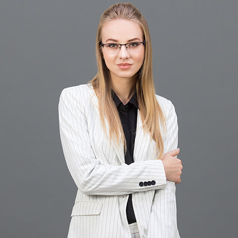 Half Rim Eyeglasses-Frame Rectangle--EG Half Rim Eyeglasses-Frame Rectangle--EG