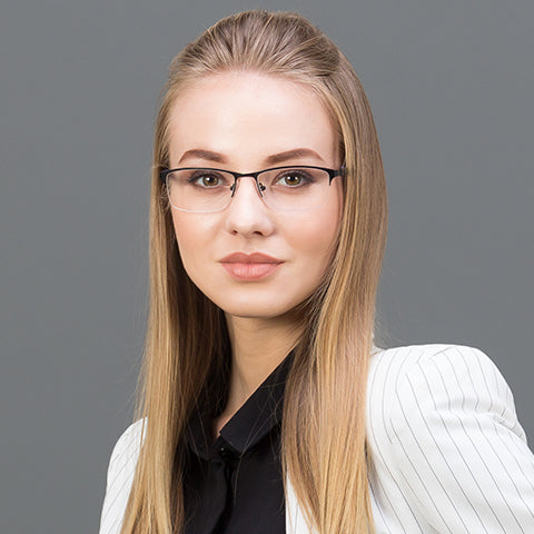 Half Rim Eyeglasses-Frame Rectangle--EG Half Rim Eyeglasses-Frame Rectangle--EG