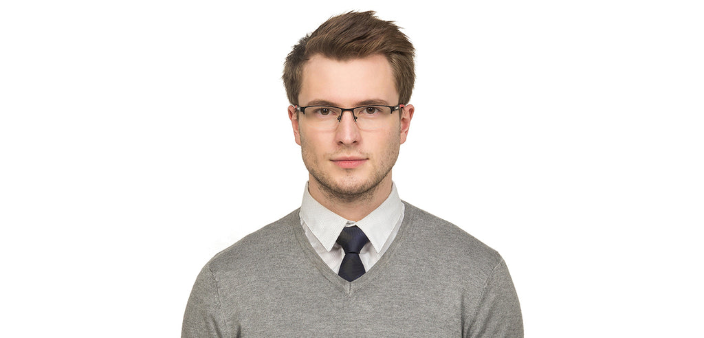 Half Rim Eyeglasses-Frame Rectangle--EG Half Rim Eyeglasses-Frame Rectangle--EG