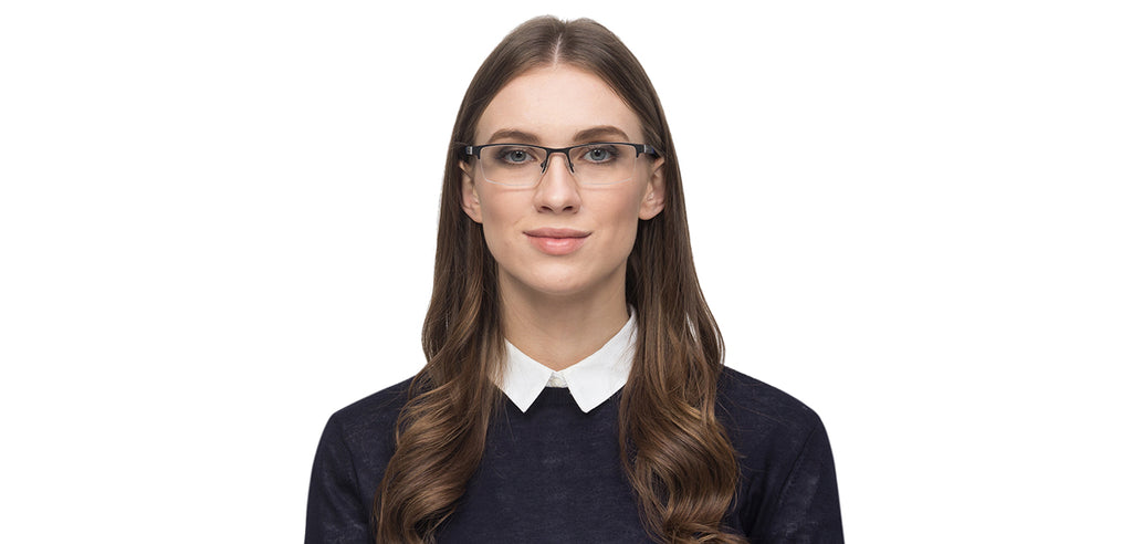 Half Rim Eyeglasses-Frame Rectangle--EG Half Rim Eyeglasses-Frame Rectangle--EG