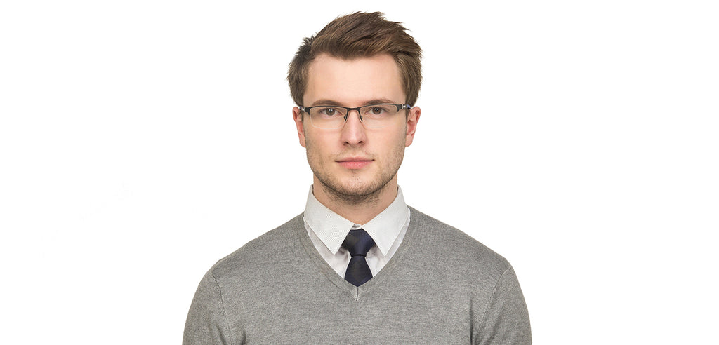 Half Rim Eyeglasses-Frame Rectangle--EG Half Rim Eyeglasses-Frame Rectangle--EG