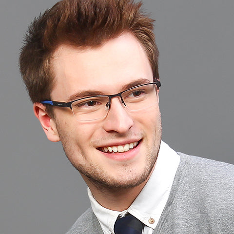 Half Rim Eyeglasses-Frame Rectangle--EG Half Rim Eyeglasses-Frame Rectangle--EG