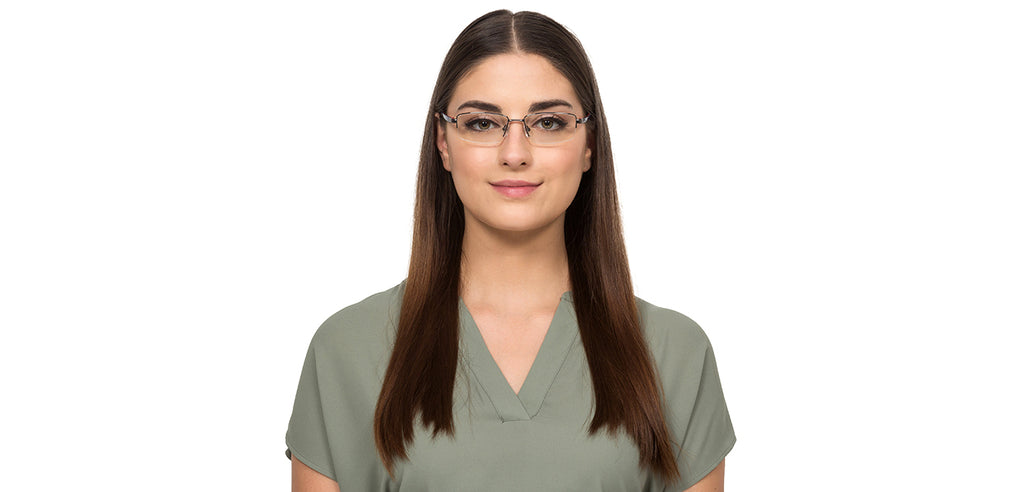 Half Rim Eyeglasses-Frame Rectangle--EG Half Rim Eyeglasses-Frame Rectangle--EG