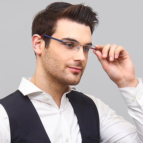 Half Rim Eyeglasses-Frame Rectangle--EG Half Rim Eyeglasses-Frame Rectangle--EG