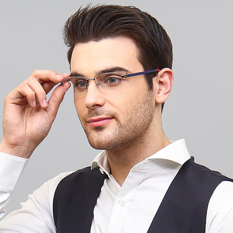 Half Rim Eyeglasses-Frame Rectangle--EG Half Rim Eyeglasses-Frame Rectangle--EG