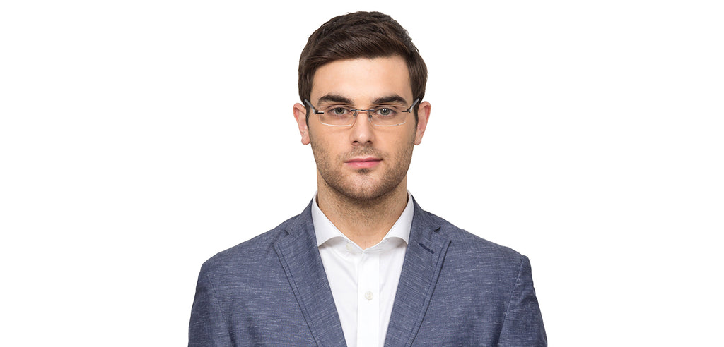 Rimless Eyeglasses-Frame Rectangle--EG Rimless Eyeglasses-Frame Rectangle--EG