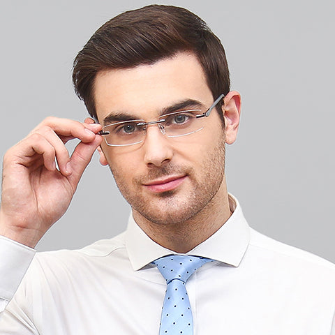 Rimless Eyeglasses-Frame Rectangle--EG Rimless Eyeglasses-Frame Rectangle--EG