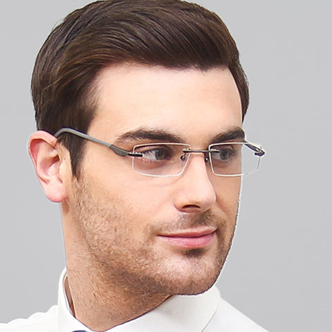 Rimless Eyeglasses-Frame Rectangle--EG Rimless Eyeglasses-Frame Rectangle--EG