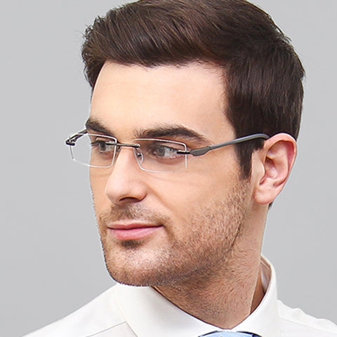 Rimless Eyeglasses-Frame Rectangle--EG Rimless Eyeglasses-Frame Rectangle--EG