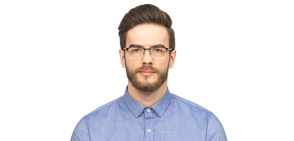 Half Rim Eyeglasses-Frame Rectangle--EG Half Rim Eyeglasses-Frame Rectangle--EG