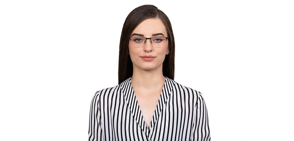 Half Rim Eyeglasses-Frame Rectangle--EG Half Rim Eyeglasses-Frame Rectangle--EG