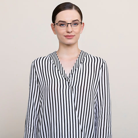 Half Rim Eyeglasses-Frame Rectangle--EG Half Rim Eyeglasses-Frame Rectangle--EG