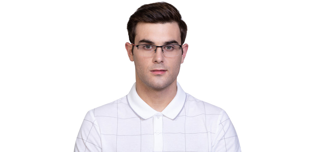 Half Rim Eyeglasses-Frame Rectangle--EG Half Rim Eyeglasses-Frame Rectangle--EG