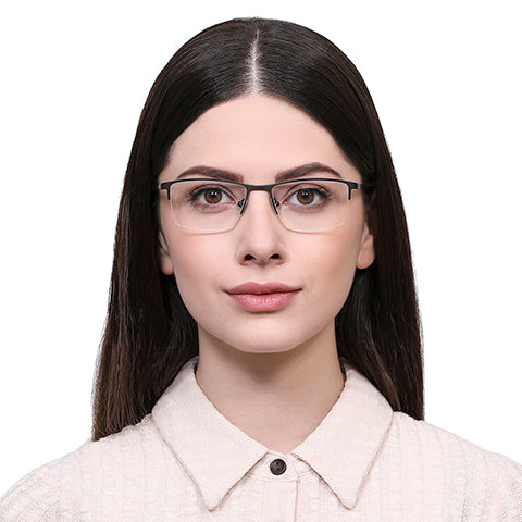 Half Rim Eyeglasses-Frame Rectangle--EG Half Rim Eyeglasses-Frame Rectangle--EG