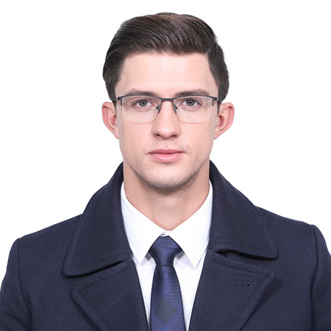 Half Rim Eyeglasses-Frame Rectangle--EG Half Rim Eyeglasses-Frame Rectangle--EG