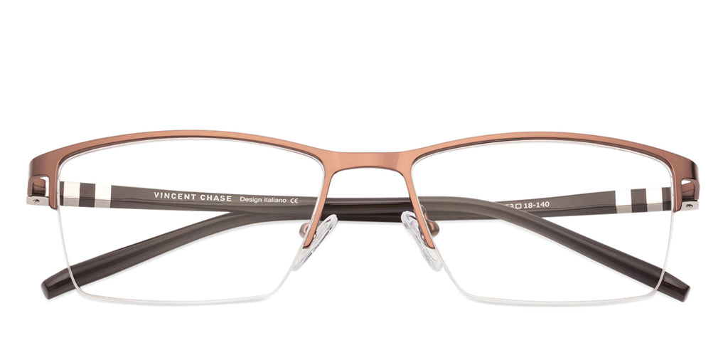 Half Rim Eyeglasses-Frame Rectangle--EG Half Rim Eyeglasses-Frame Rectangle--EG