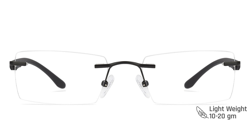 Rimless Eyeglasses-Frame Rectangle--EG Rimless Eyeglasses-Frame Rectangle--EG