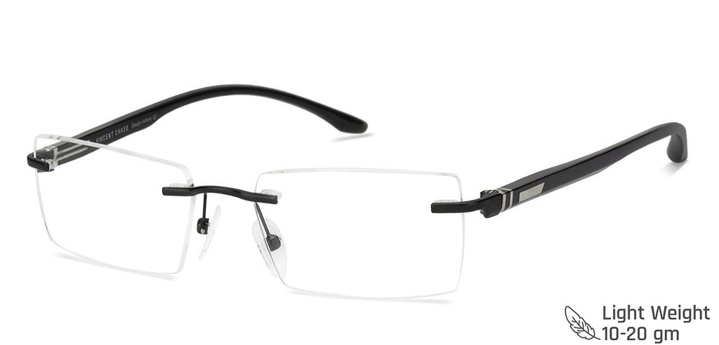 Rimless Eyeglasses-Frame Rectangle--EG Rimless Eyeglasses-Frame Rectangle--EG