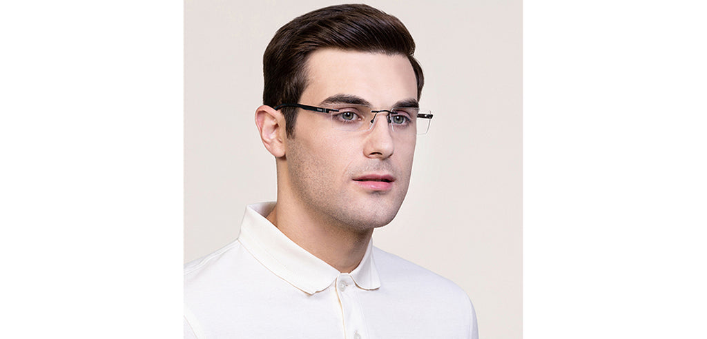 Rimless Eyeglasses-Frame Rectangle--EG Rimless Eyeglasses-Frame Rectangle--EG