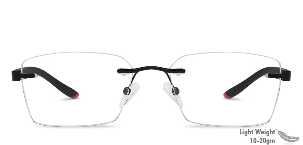 Rimless Eyeglasses-Frame Rectangle--EG Rimless Eyeglasses-Frame Rectangle--EG