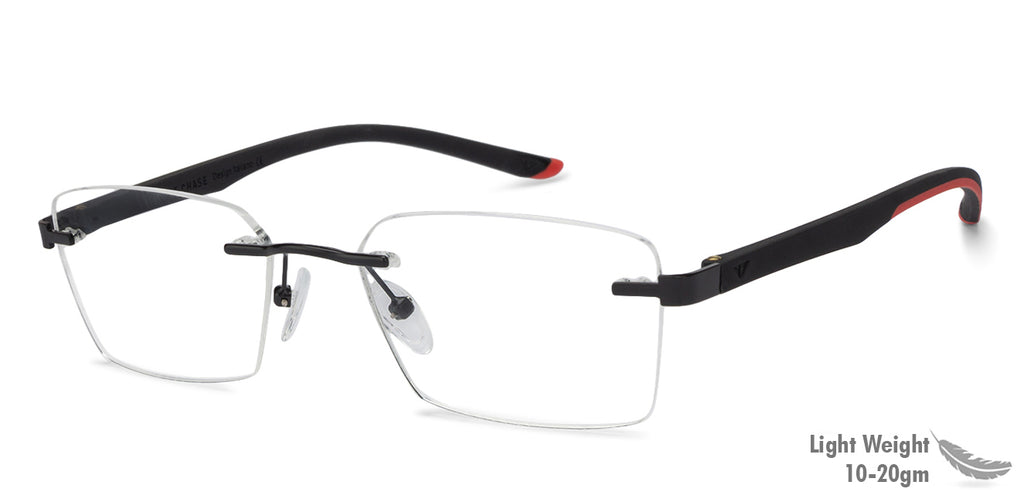 Rimless Eyeglasses-Frame Rectangle--EG Rimless Eyeglasses-Frame Rectangle--EG