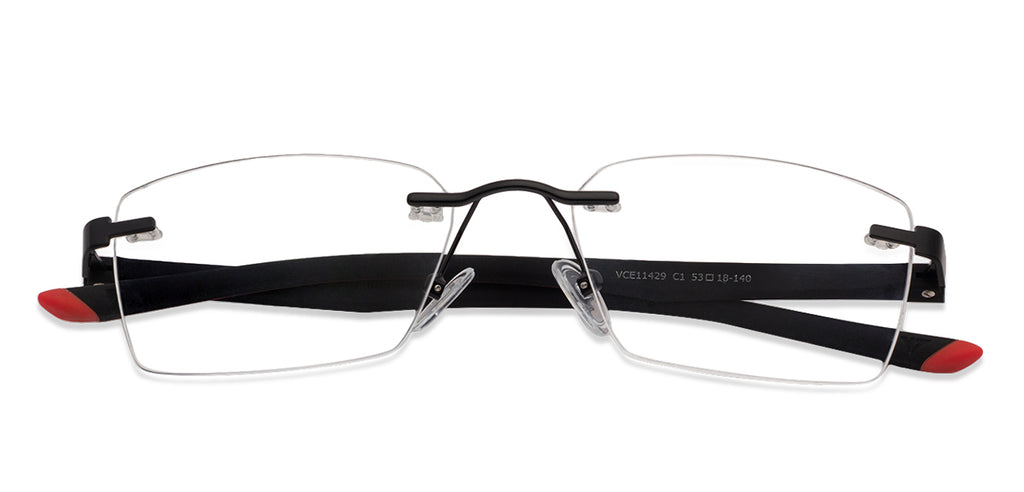 Rimless Eyeglasses-Frame Rectangle--EG Rimless Eyeglasses-Frame Rectangle--EG