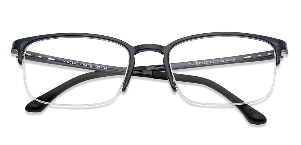Half Rim Eyeglasses-Frame Rectangle--EG Half Rim Eyeglasses-Frame Rectangle--EG