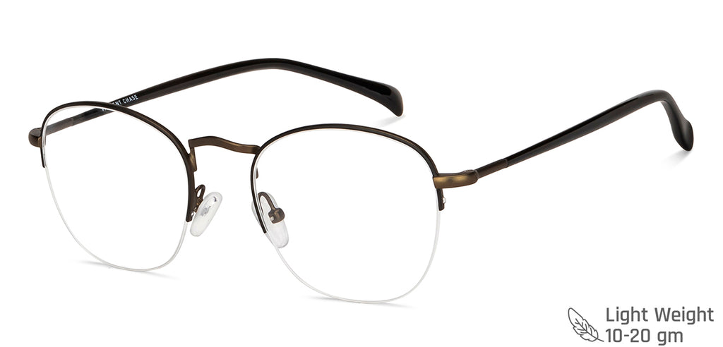 Half Rim Eyeglasses-Frame Round--EG Half Rim Eyeglasses-Frame Round--EG