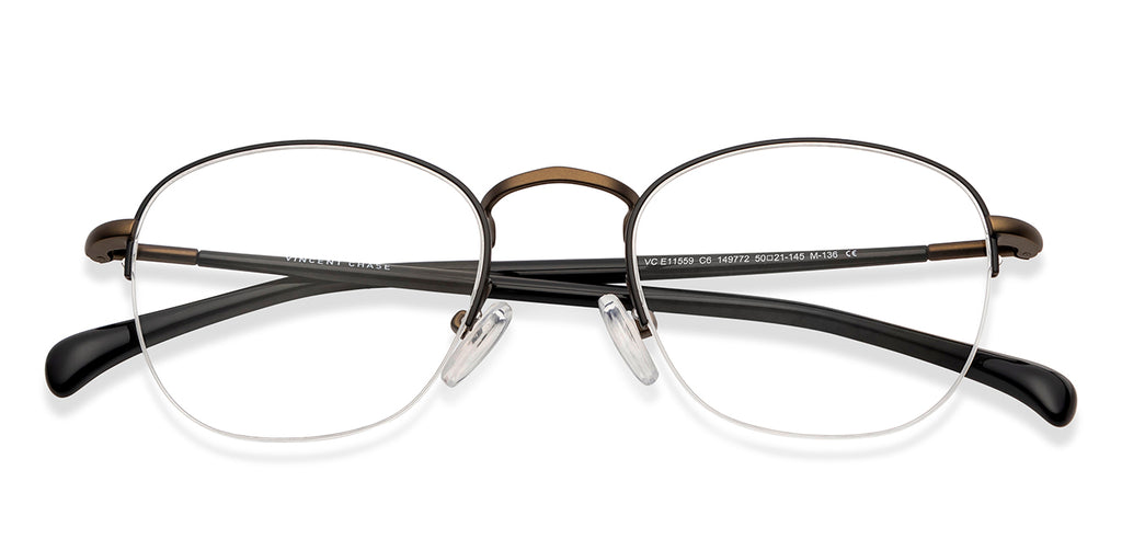 Half Rim Eyeglasses-Frame Round--EG Half Rim Eyeglasses-Frame Round--EG