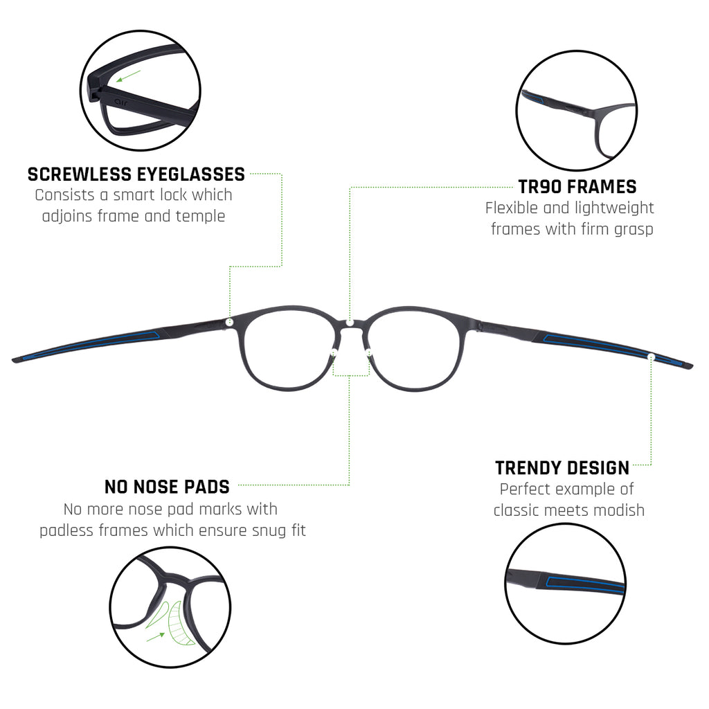 Square Eyeglasses-Frame Round--EG Square Eyeglasses-Frame Round--EG