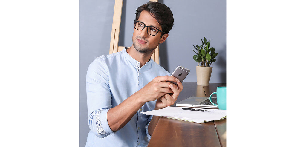 Blue Light Blocking Eyeglasses-Frame Rectangle--EG Blue Light Blocking Eyeglasses-Frame Rectangle--EG