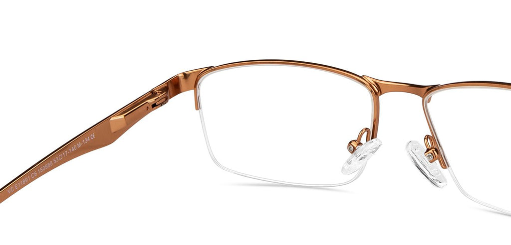 Half Rim Eyeglasses-Frame Rectangle--EG Half Rim Eyeglasses-Frame Rectangle--EG