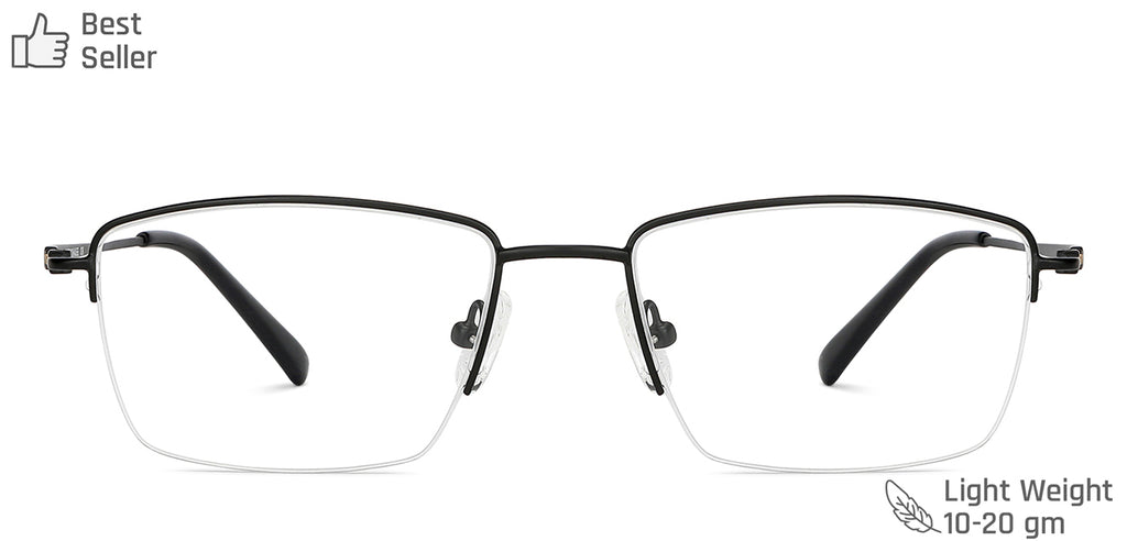 Half Rim Eyeglasses-Frame Rectangle--EG Half Rim Eyeglasses-Frame Rectangle--EG