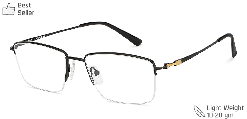 Half Rim Eyeglasses-Frame Rectangle--EG Half Rim Eyeglasses-Frame Rectangle--EG