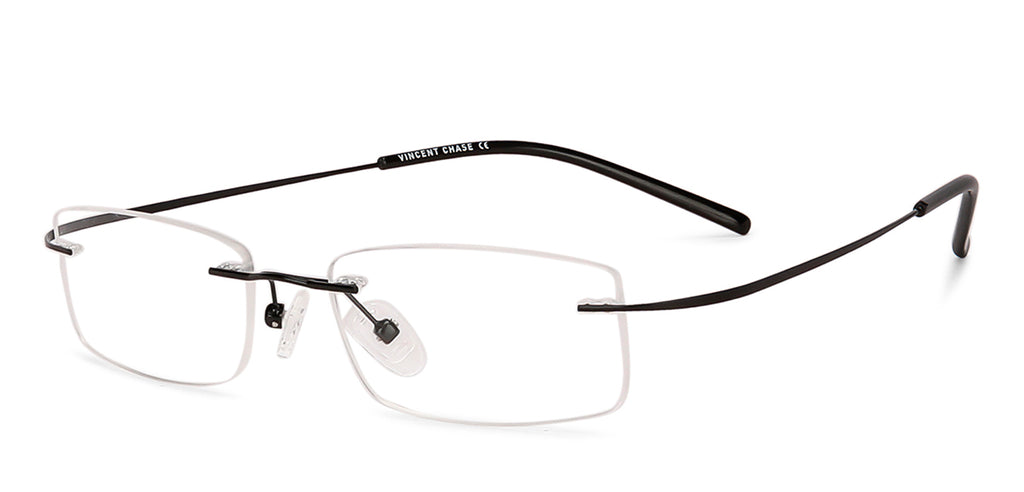 Rimless Eyeglasses-Frame Rectangle--EG Rimless Eyeglasses-Frame Rectangle--EG