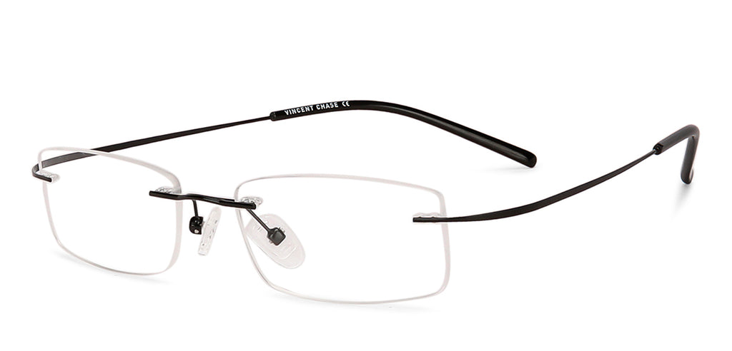 Rimless Eyeglasses-Frame Rectangle--EG Rimless Eyeglasses-Frame Rectangle--EG